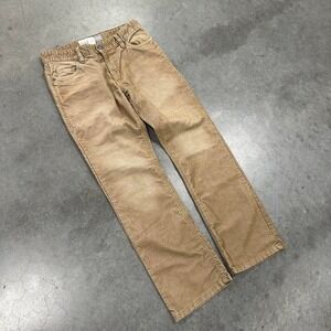2000's aeropostale tan/beige bootcut flat front corduroy jeans size 32"